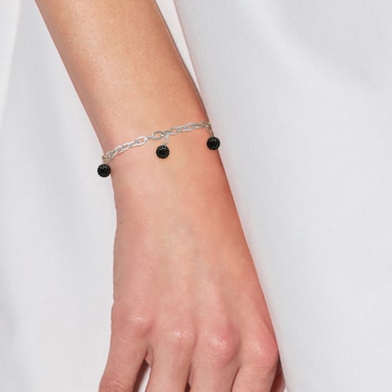 DIADEMA - Bracelet Toi & Moi - Freshwater Pearl & White Crystal Ball - Love Jewelry Collection