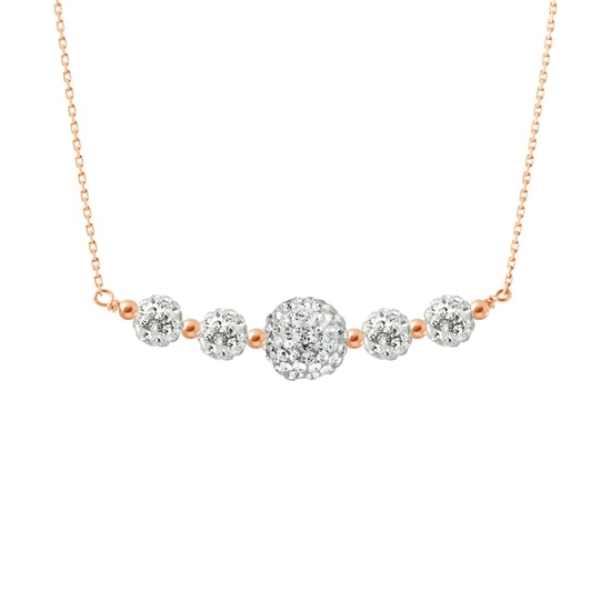 DIADEMA - Necklace Pinky Gold - Crystal White - Love Jewelry Collection