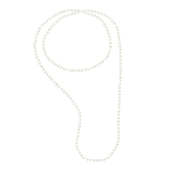 Sautoir OPERA Perles d'Eau Douce 7-8 mm Blanches Longueur 120 cm - Image 1