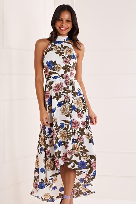Filtered Floral High Low Dress