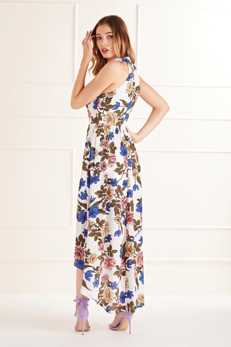 Filtered Floral High Low Dress