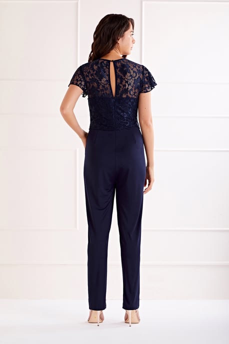Lace Top Overlay Jumpsuit