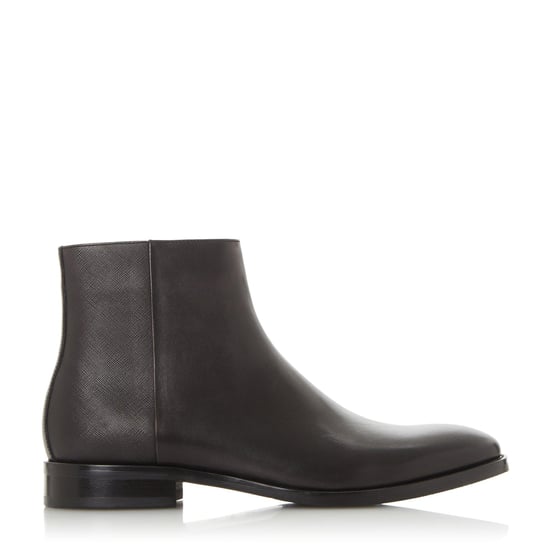Dune Mens MONOCO Saffiano Back Panel Side Zip Boots