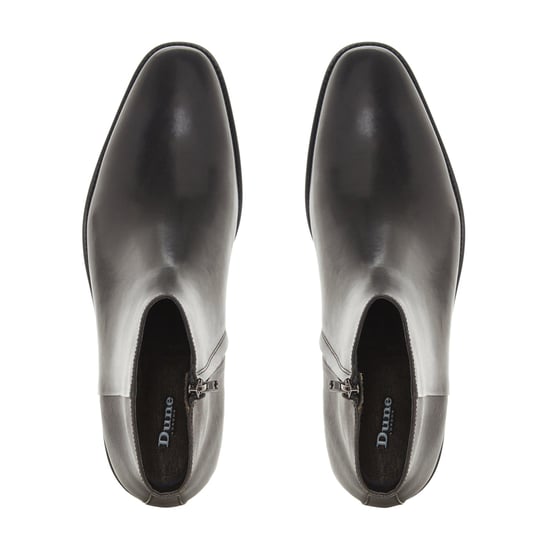 Dune Mens MONOCO Saffiano Back Panel Side Zip Boots