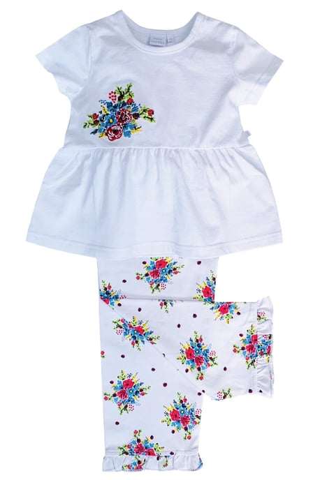 Girls' Summer Bouquet Print Pyjamas