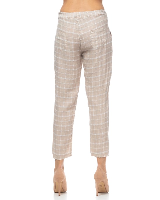 Check Trousers With Elastic Waist And Pockets - Image 2