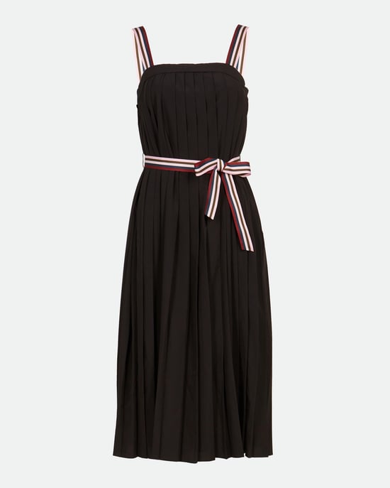 Robe noire mi-longue en gros-grain coloré Pleatzi Ted Baker - Image 5