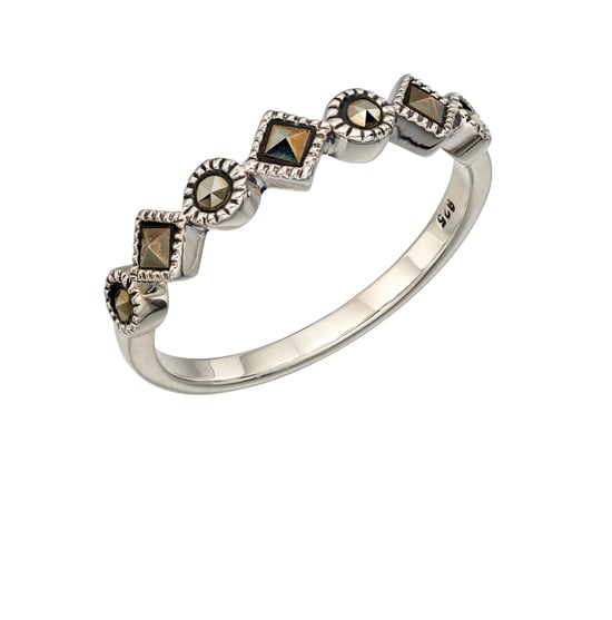 Elements Silver - Women Round Marcasite Ring
