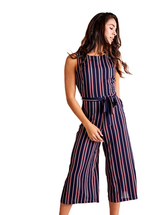 Nautical Stripe Culotte Jumpsuit