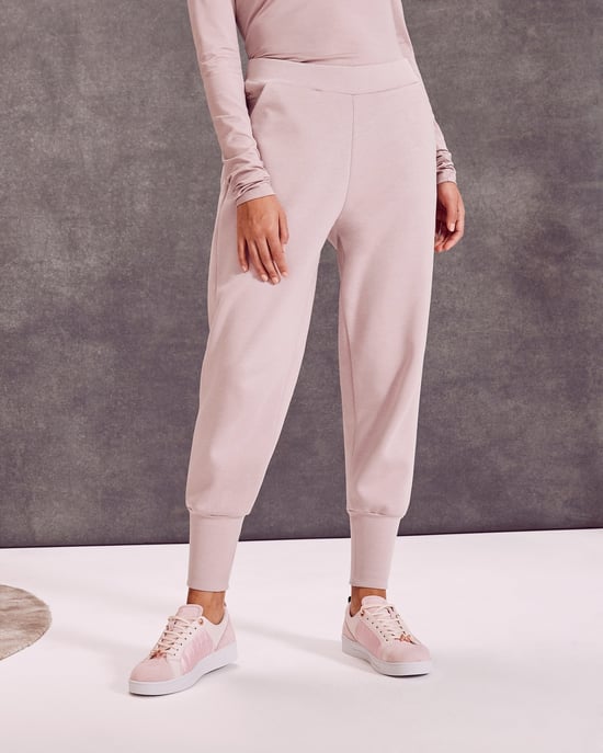 Ted Baker Radonna Ribbed Cuff Jogger Trousers in Dusky Pink