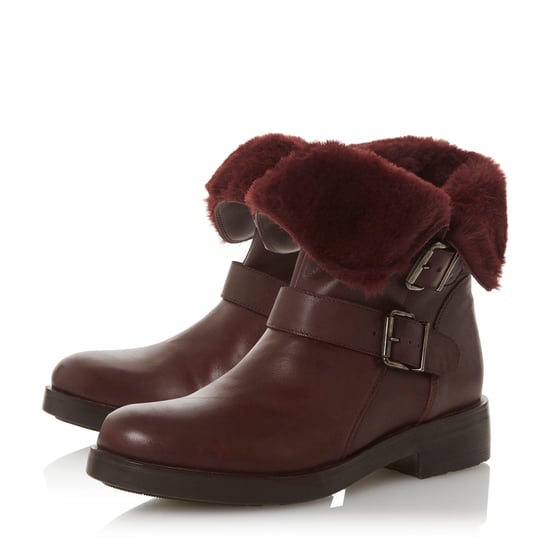 Dune Ladies ROSEWOOD Double Buckle Calf Boots