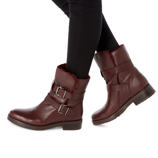 Dune Ladies ROSEWOOD Double Buckle Calf Boots
