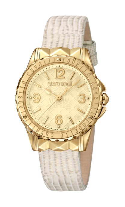 Roberto Cavalli Women's Stainless Steel & Leather-Strap Watch