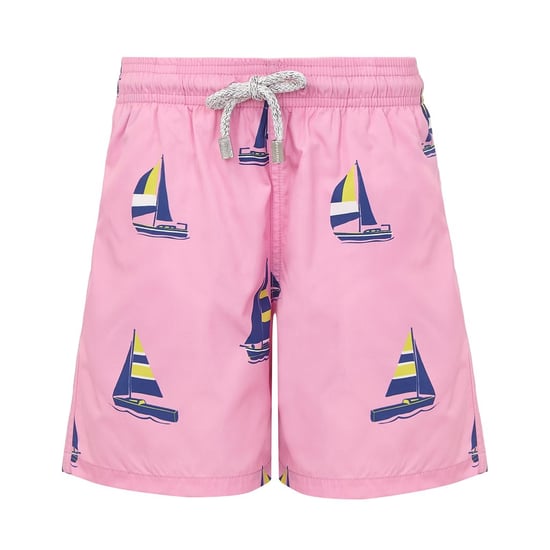 Men's Pink Sailing Boat Swim Shorts