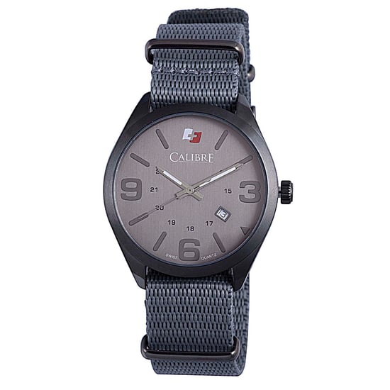 Calibre Trooper Herrenuhr mit Schweizer Uhrwerk Graues Segeltucharmband Graues Zifferblatt - Image 1