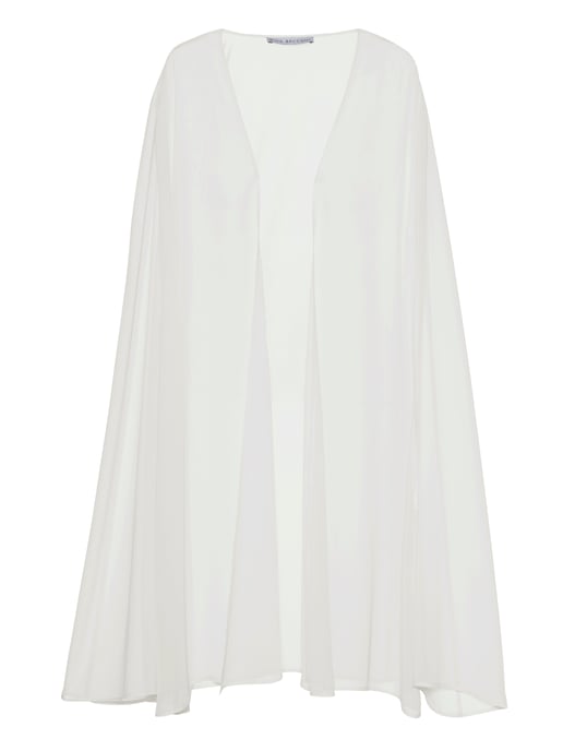 Gina Bacconi Chiffon Cape in Cream