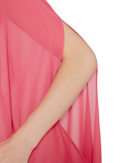 Gina Bacconi Chiffon Cape in Red