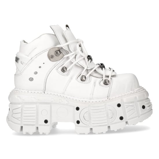 New Rock Unisex-Gothic-Punk-Stiefel aus weißem Leder - M-TANK106-C1
