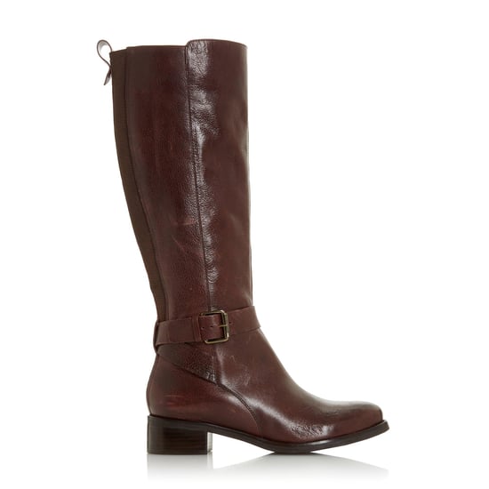 Bertie Ladies TAYKONIE Side Buckle Low Heel High Leg Boots