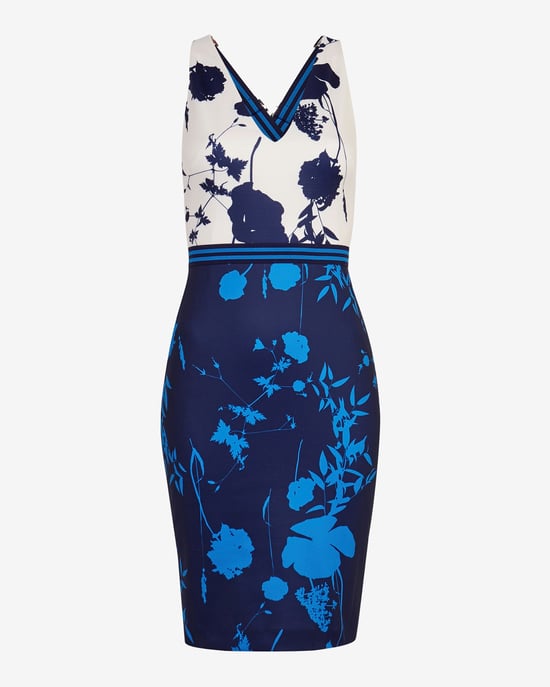 Ted Baker Tilliai Bluebell Bodycon Dress in Dark Blue