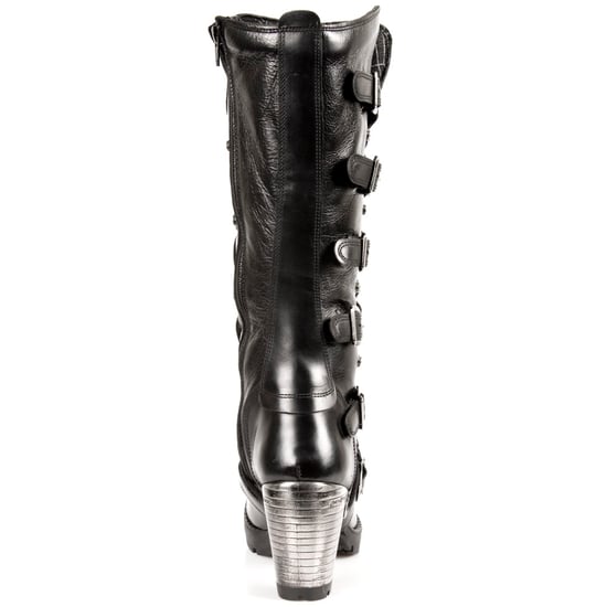 New Rock Damen-Kniehohe Stiefel mit schwarzer Schnalle und Schnürung – TR004-S1 - Image 5