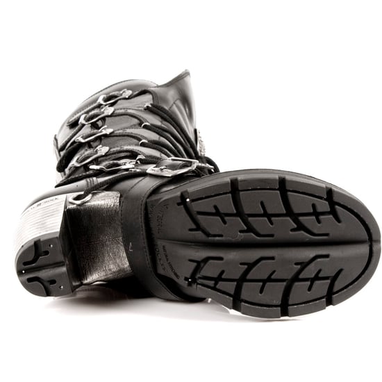 New Rock Damen-Kniehohe Stiefel mit schwarzer Schnalle und Schnürung – TR004-S1 - Image 6