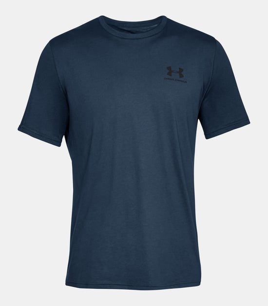 Under Armour Men's Sportstyle Left Chest Short Sleeve Shirt, Navy - Image 1