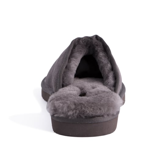 Aus Wooli "Manly" Australia Sheepskin Wool Slippers, Grey