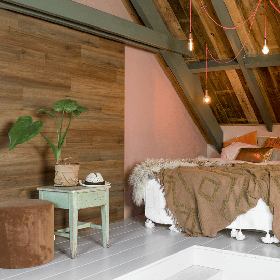 Saddle Brown Wood Look Planks Natural Oak Wall Paper, Wall Panel, Wall Paper Living Room, Wall Paper Self-Adhesive