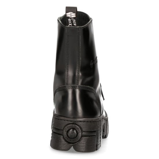 New Rock Boots Leather Ankle Tower Biker Boots-M-WALL026N-C5