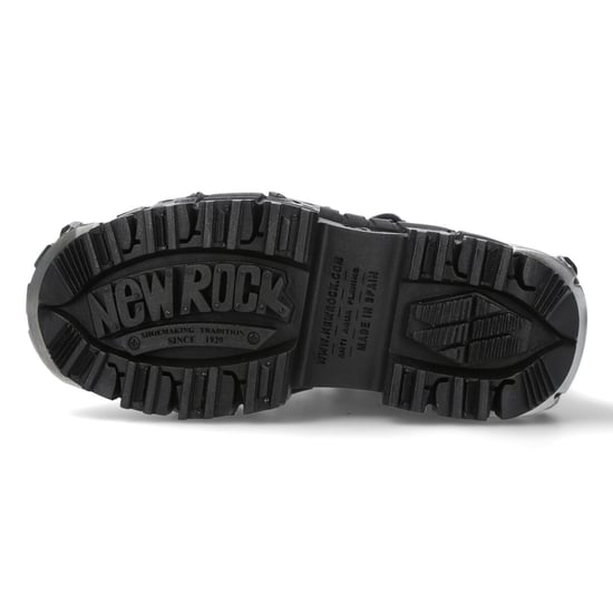 New Rock Leather Platform Ankle Boots-WALL106-S10
