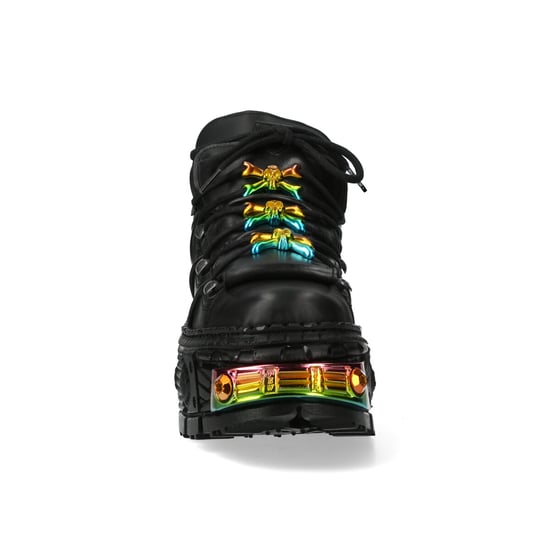 New Rock Platform Leather Ankle Boots-WALL106-S23