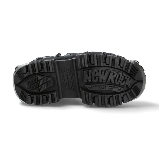 New Rock Mid-Calf Leather Platform Boots-WALL373-S3