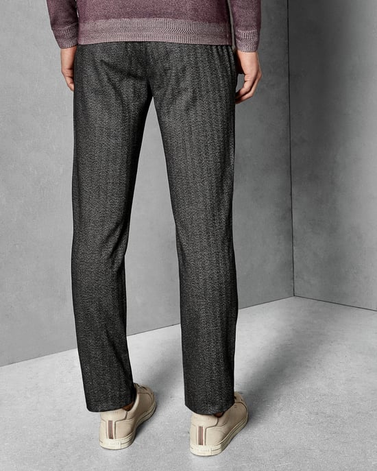 Ted Baker Wenstro Semi Plain Trousers, Charcoal