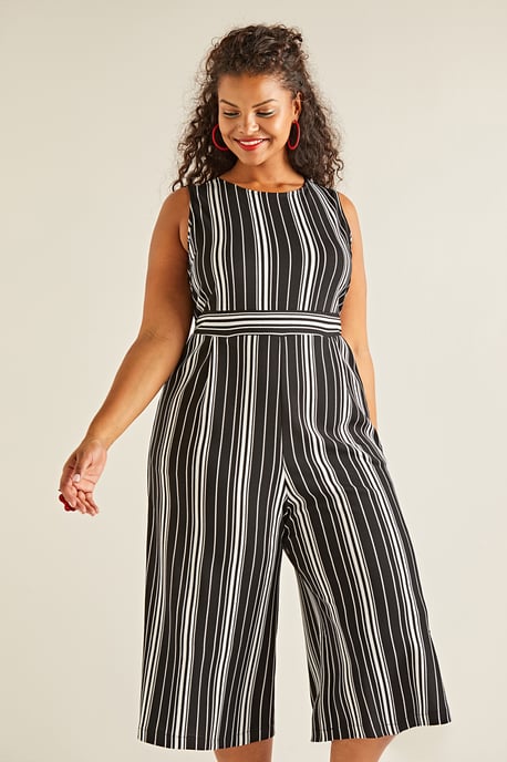Stretch Stripe Jumpsuit