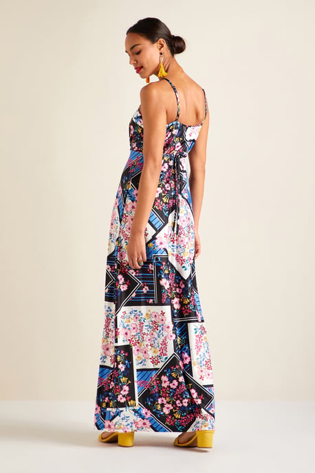 Floral Scarf Print Dress
