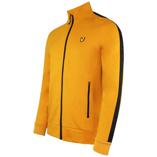 Lyle & Scott Tape Mens Yellow Track Jacke - Image 2