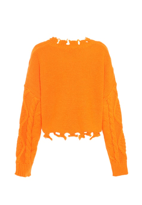 Mymo Strickpullover Damen orange - Image 2