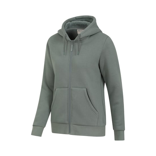 Mountain Warehouse Damen/Damen Dalton Sherpa gefüttert Full Zip Hoodie (Khaki Grün) - Image 3