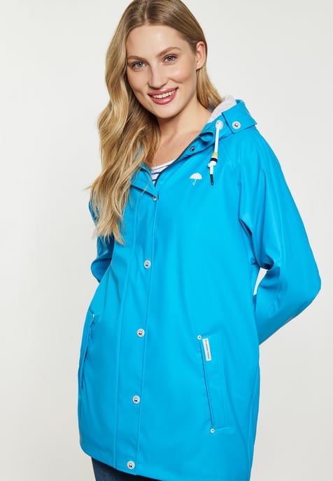 Schmuddelwedda Regenmantel Damen Cyanblau - Image 3