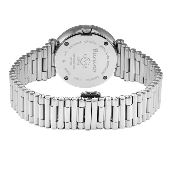 Damen Burano Schweizer Quarz MOP Zifferblatt Edelstahlarmband Diamant Uhr - Image 3