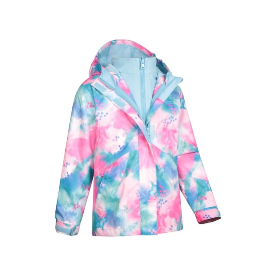 Mountain Warehouse Childrens/Kids Aries Watercolour 3 in 1 Waterproof Jacket (Blue)