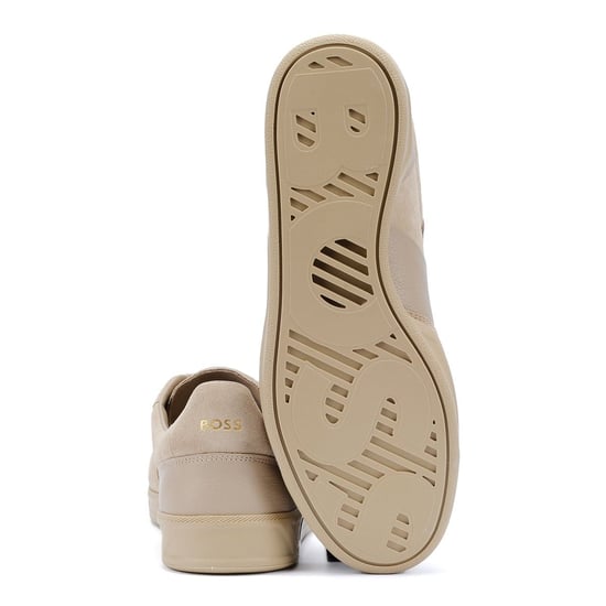 Boss Brandon Veloursleder Herren Beige Sneaker - Image 4