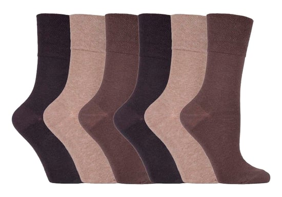 Damen 6er Pack nicht elastische Diabetikersocken mit handgekettelten Zehennähten - Image 1
