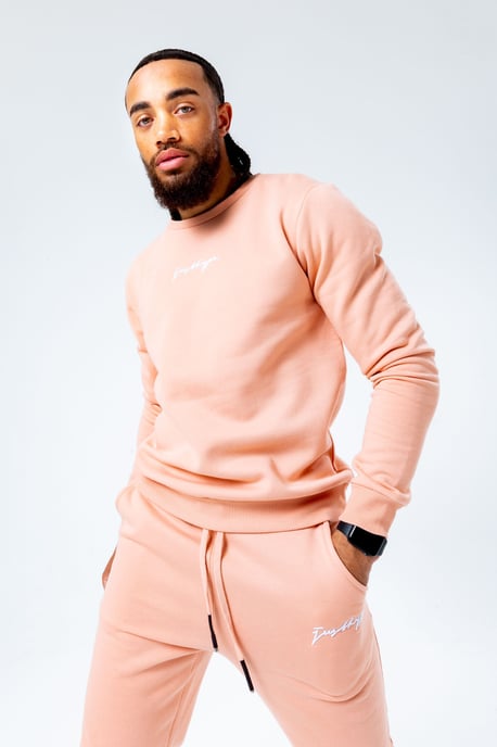 Hype Pink Scribble Men's Crew Neck
