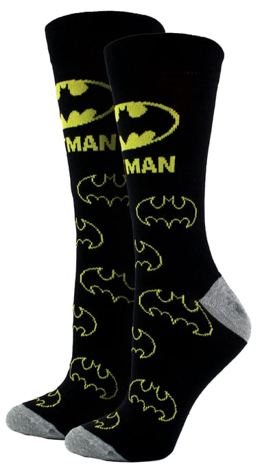 Batman Socken für Männer | Assorted Design lustig Cartoon Neuheit Kleid Socken | Geschenke für Batman-Liebhaber - Batman - Image 1