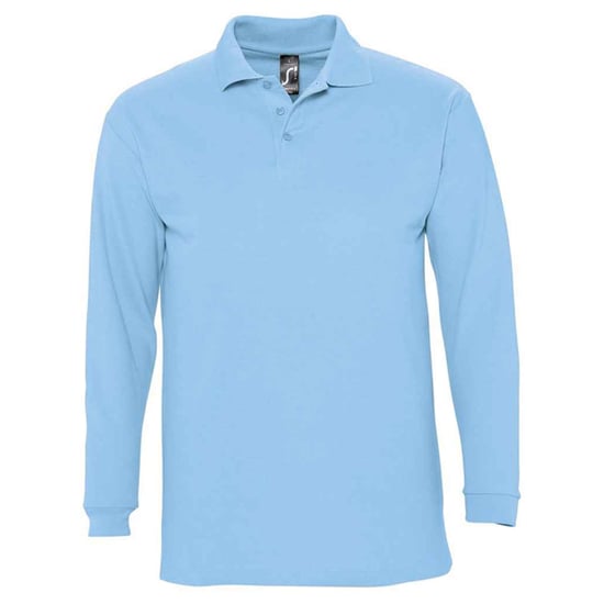 SOLS - "Winter II" Poloshirt für Herren/Damen Unisex Langärmlig (Himmelblau) - Image 1