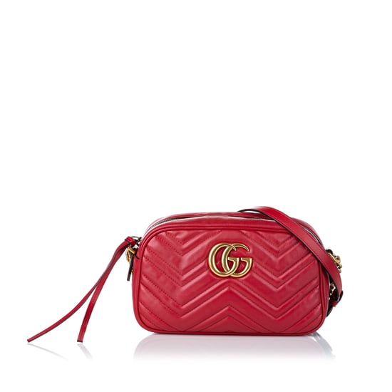 Vintage Gucci GG Marmont Matelasse Crossbody Bag Red