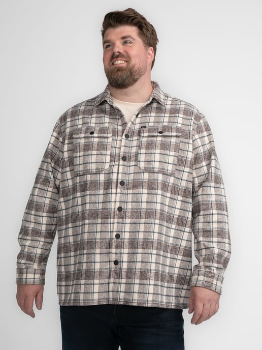 Petrol Industries - Karierte Hemd Plus Size Southeast Herren - Braun - Image 3