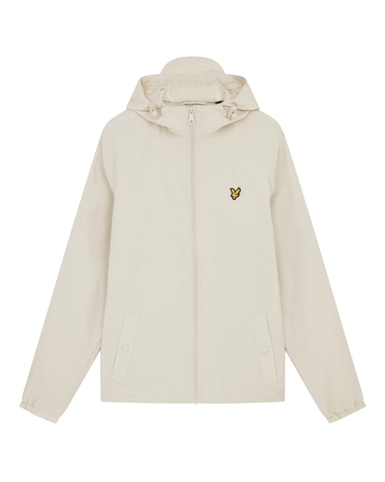 Lyle & Scott Herren-Kapuzenjacke mit durchgehendem Reißverschluss in Beige - Image 5